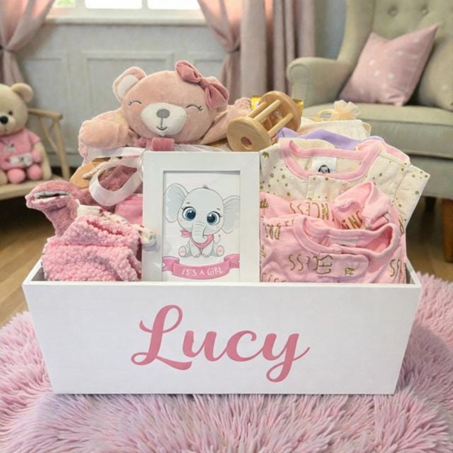 baby girl tackle box Baby Girl Gift Box – Newborn & Baby Shower Gift for Girls