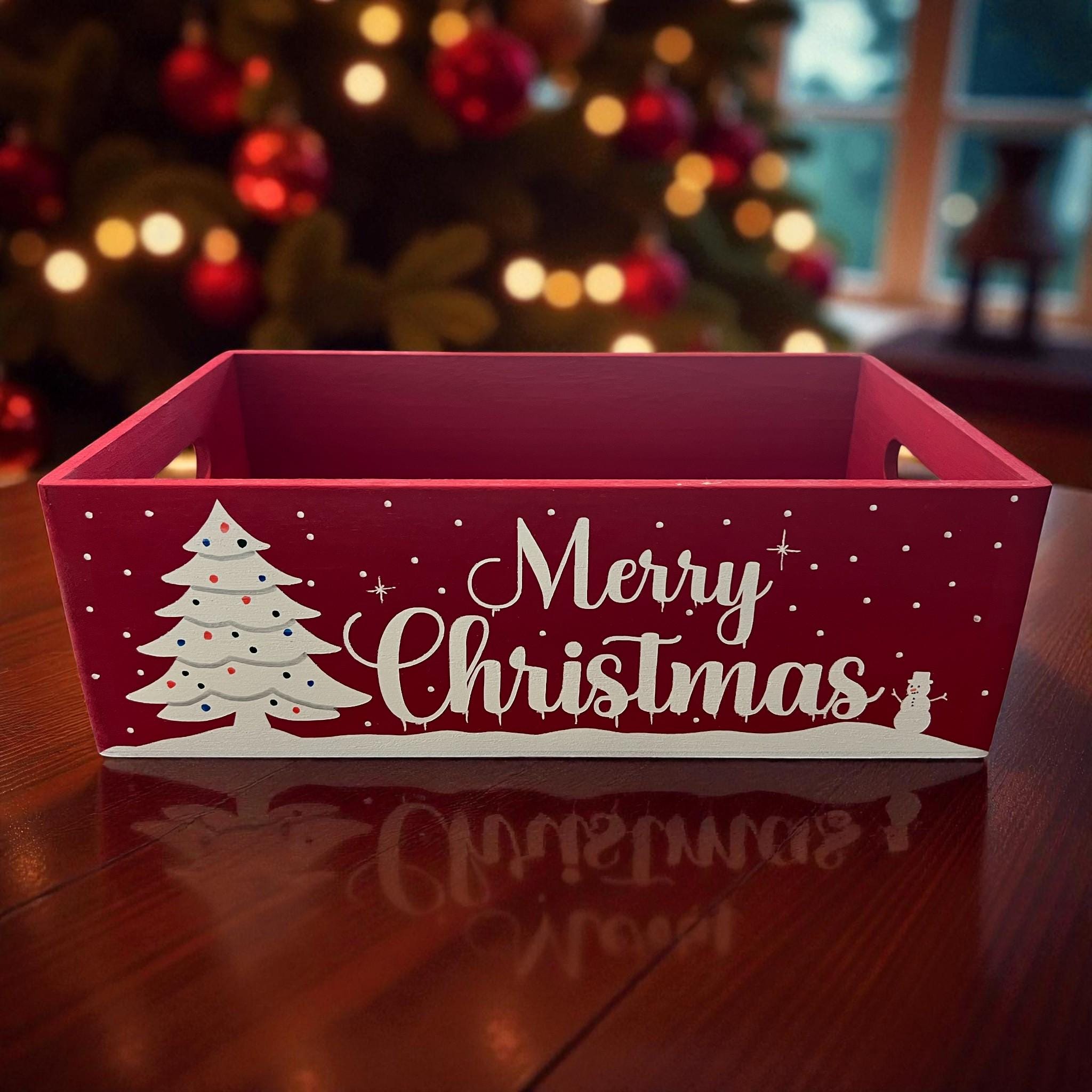 Hand-Painted Christmas Box