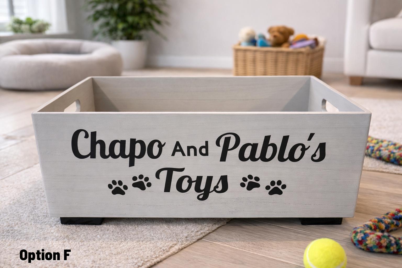 Personalized Wooden Cat Toy Box