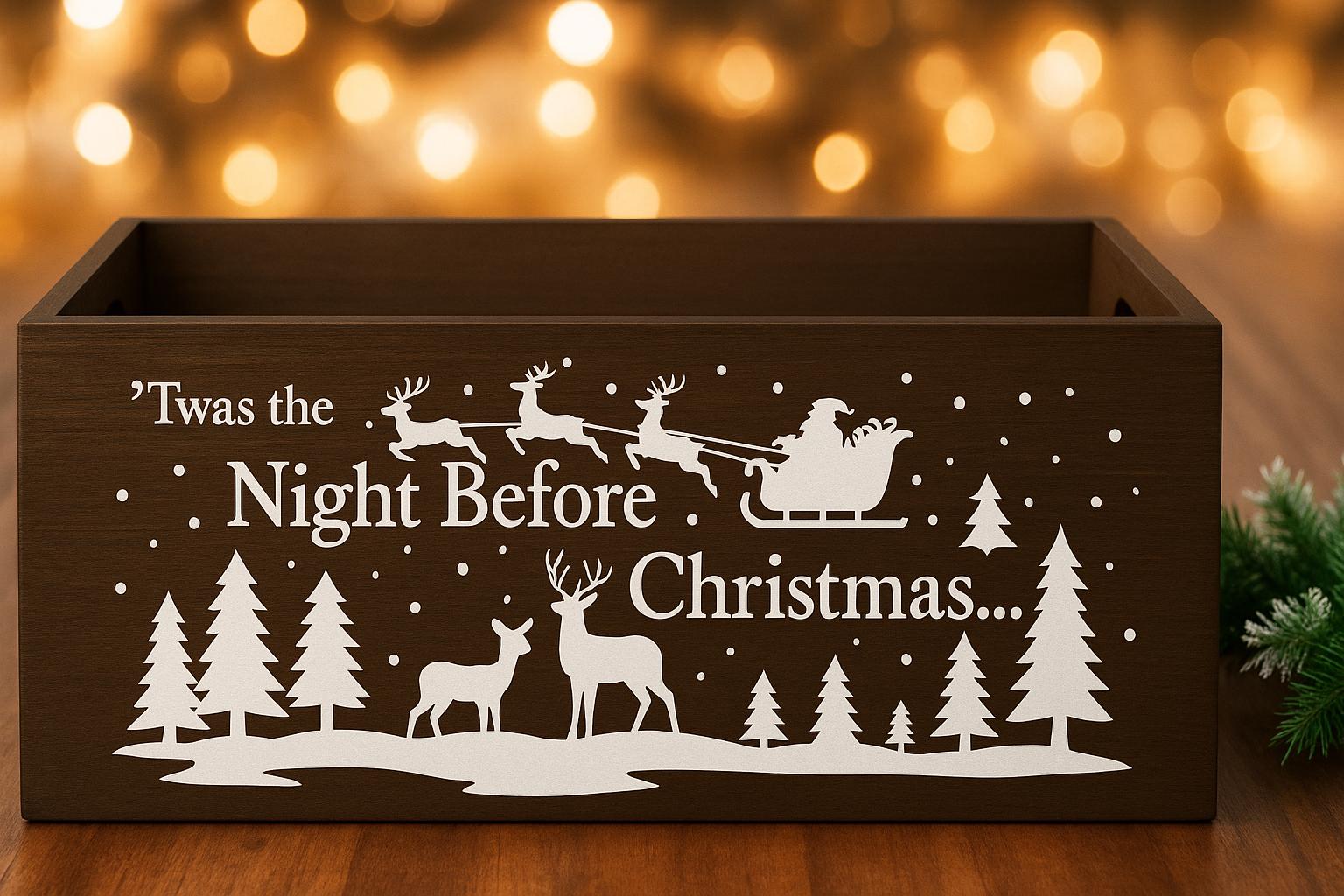 Hand-Painted Christmas Box