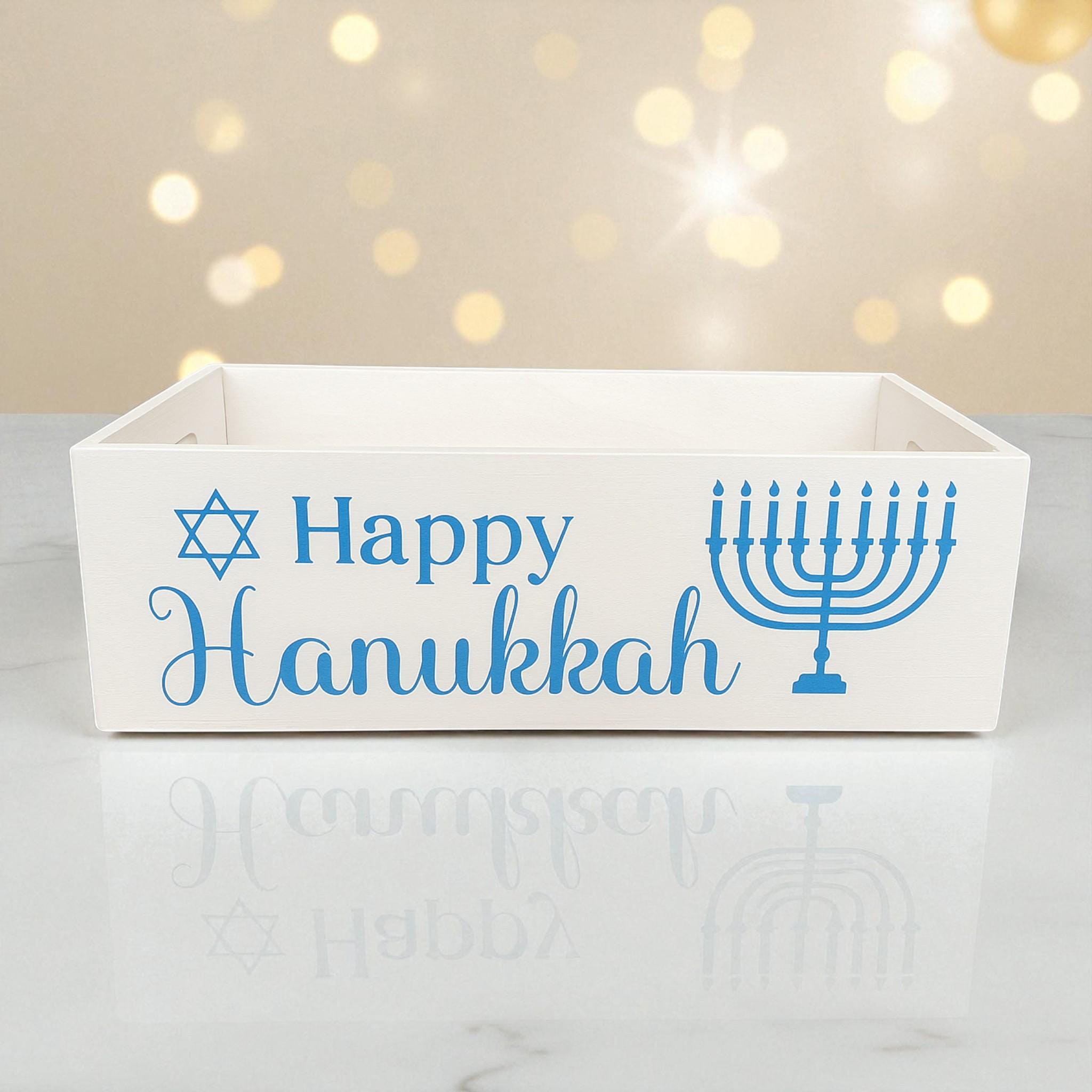 Happy Hanukkah Wooden Box