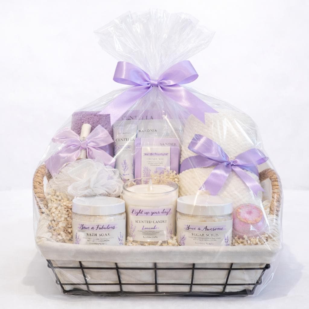 Lavender Spa Gift Basket for Women