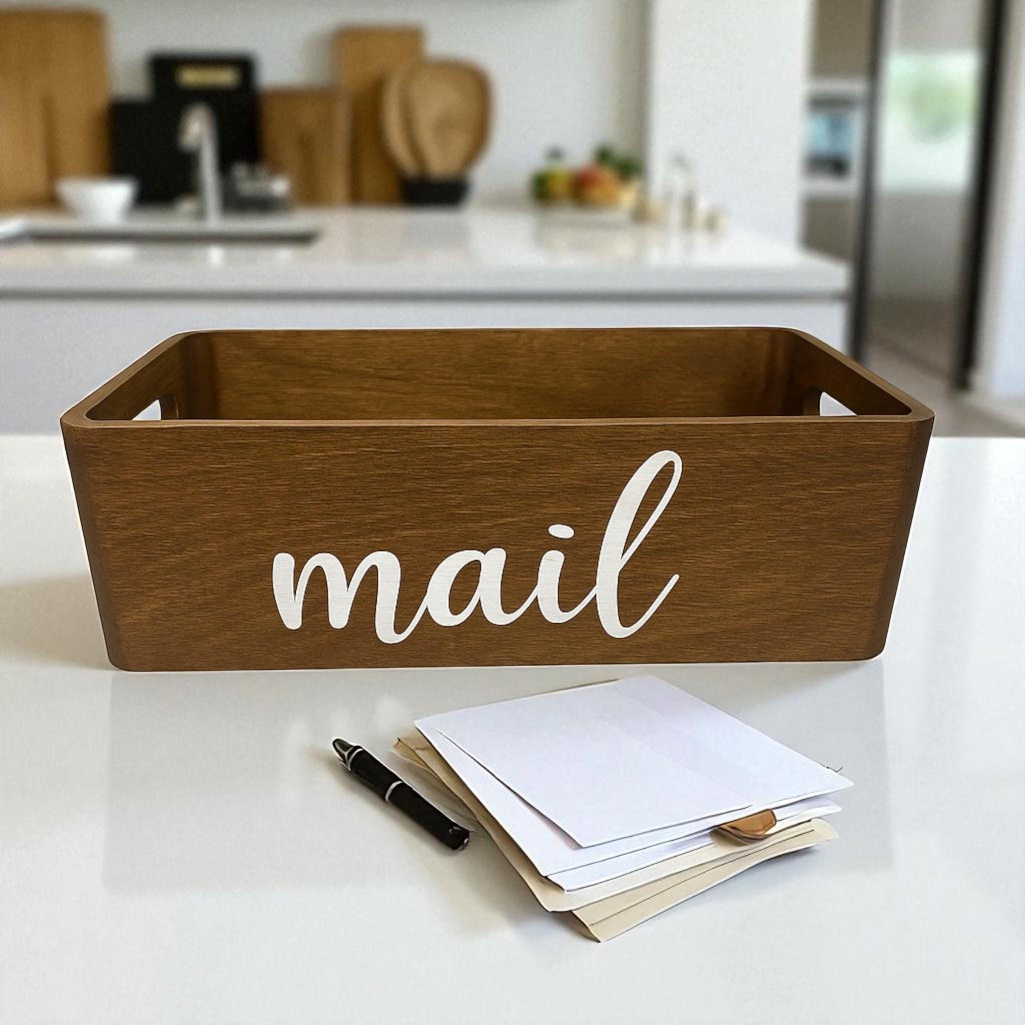 Rustic Mail Storage Box