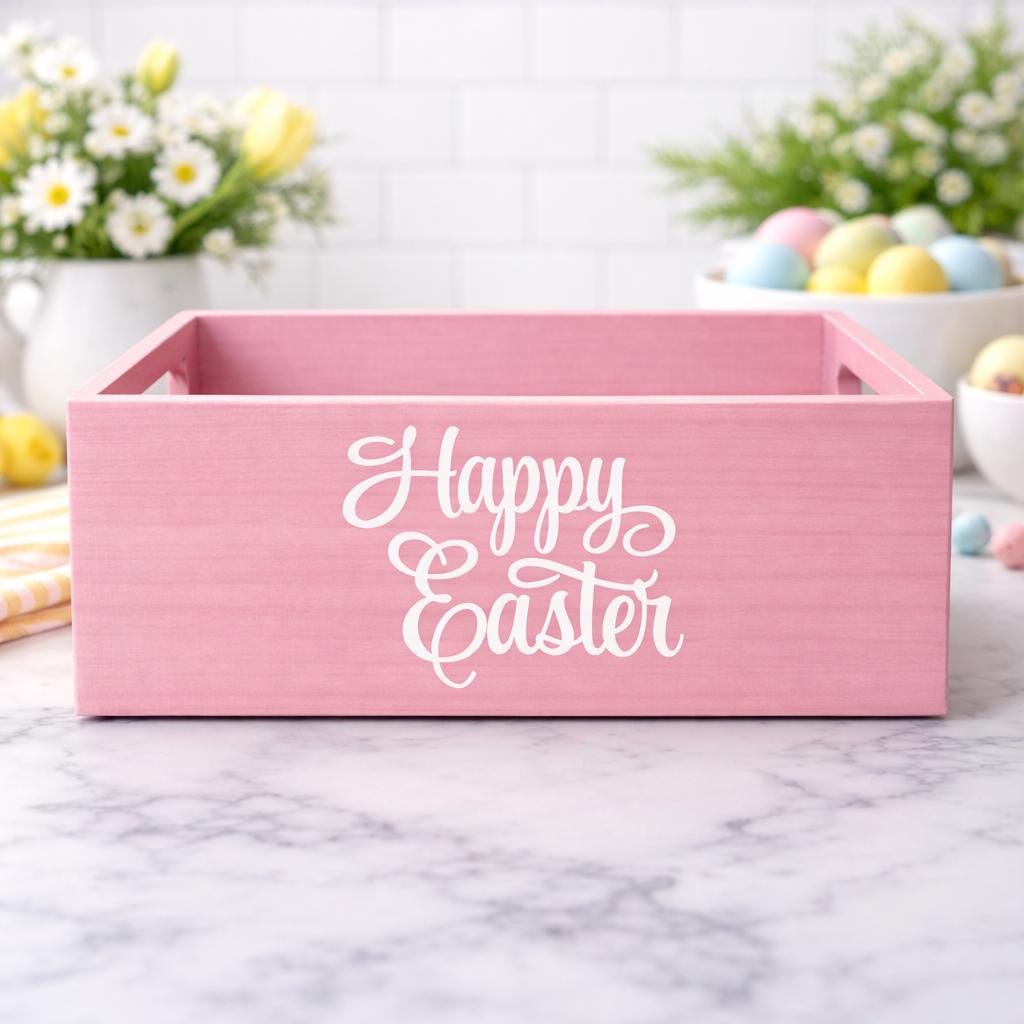 Easter Basket Wooden Box