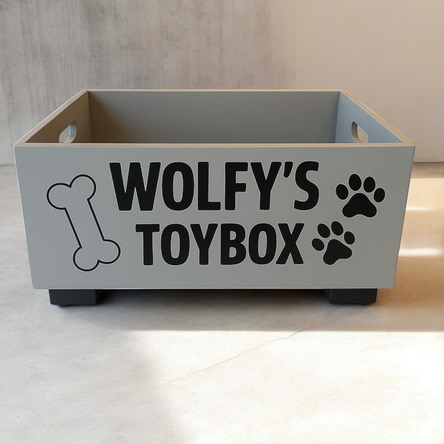 Personalized Dog Toy Bin