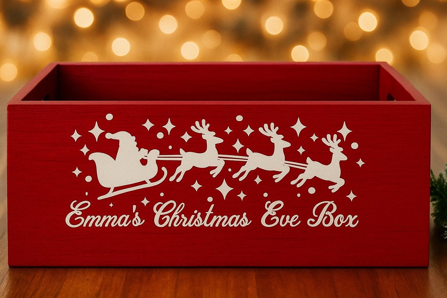 Hand-Painted Christmas Box