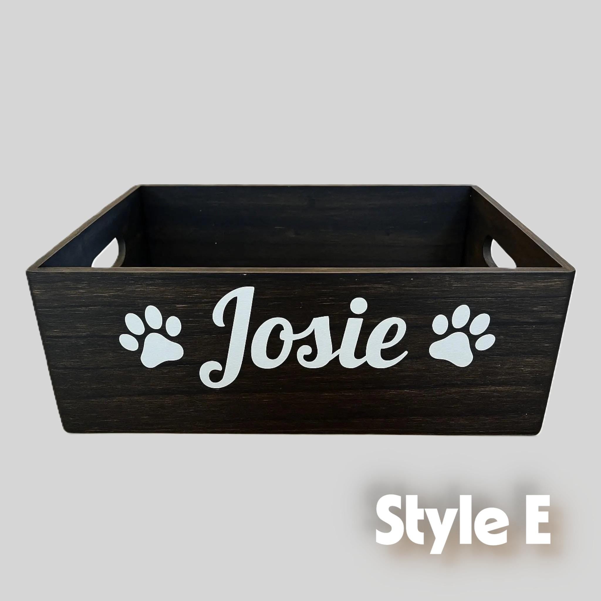 Personalized Wooden Cat Toy Box