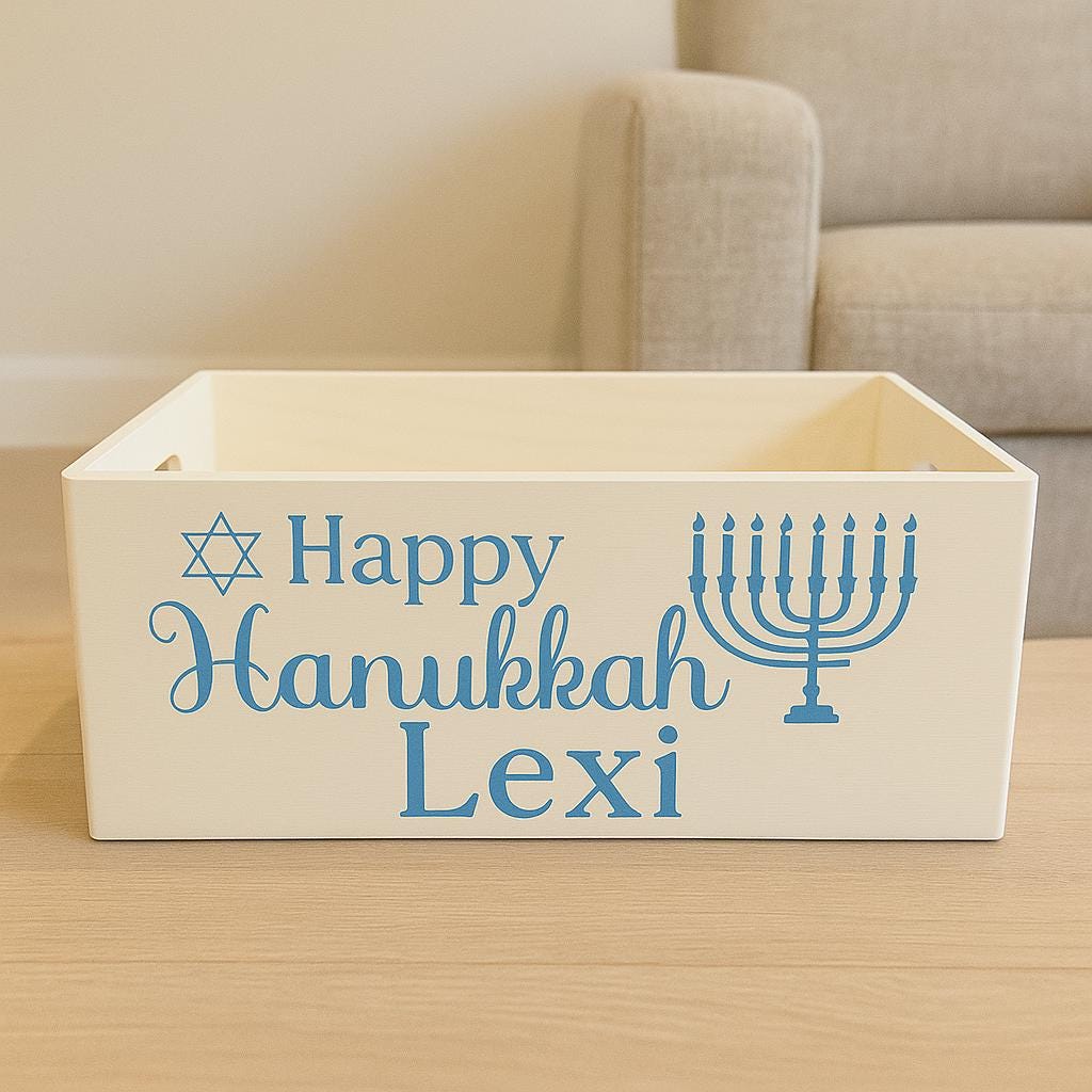 Happy Hanukkah Wooden Box