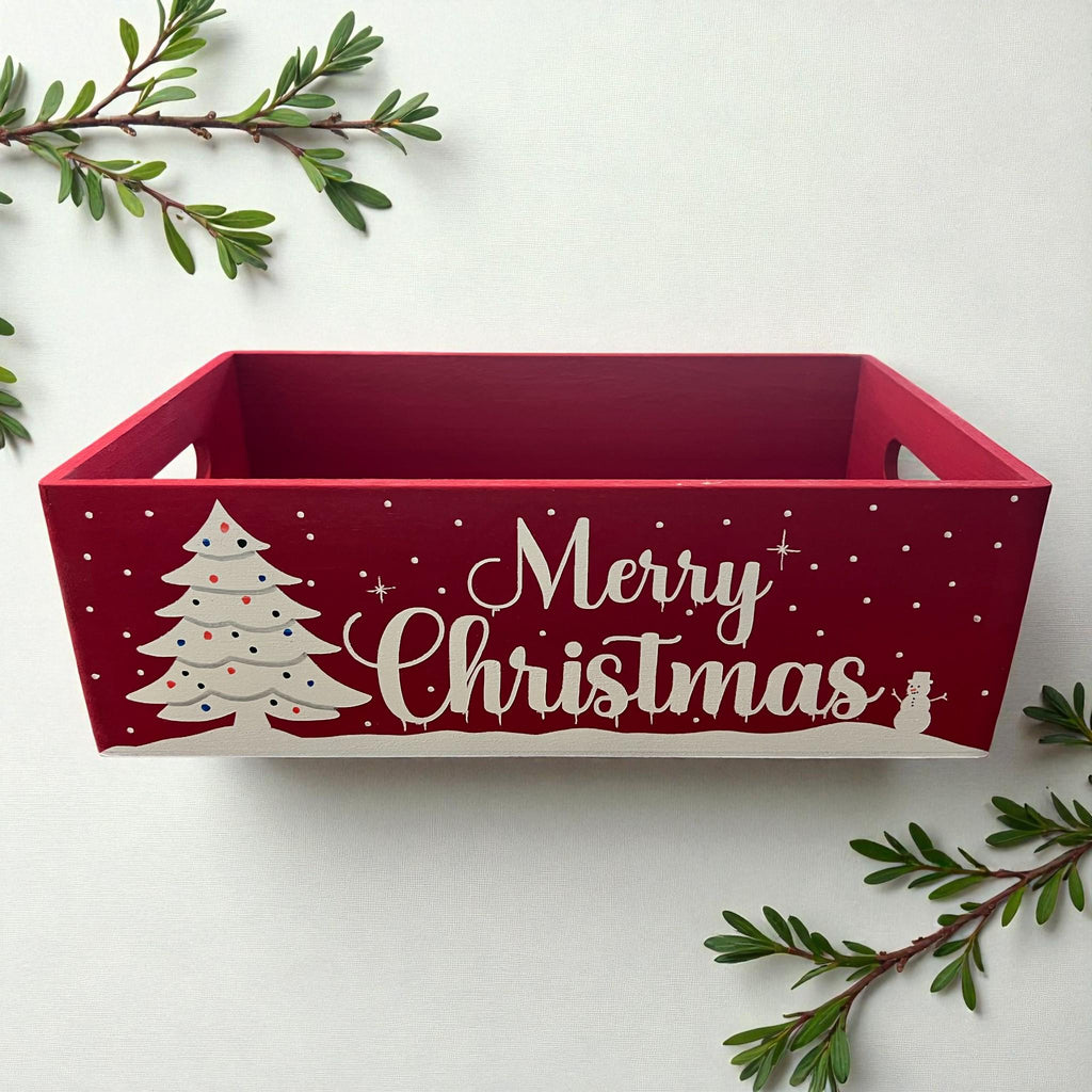 Hand-Painted Christmas Box