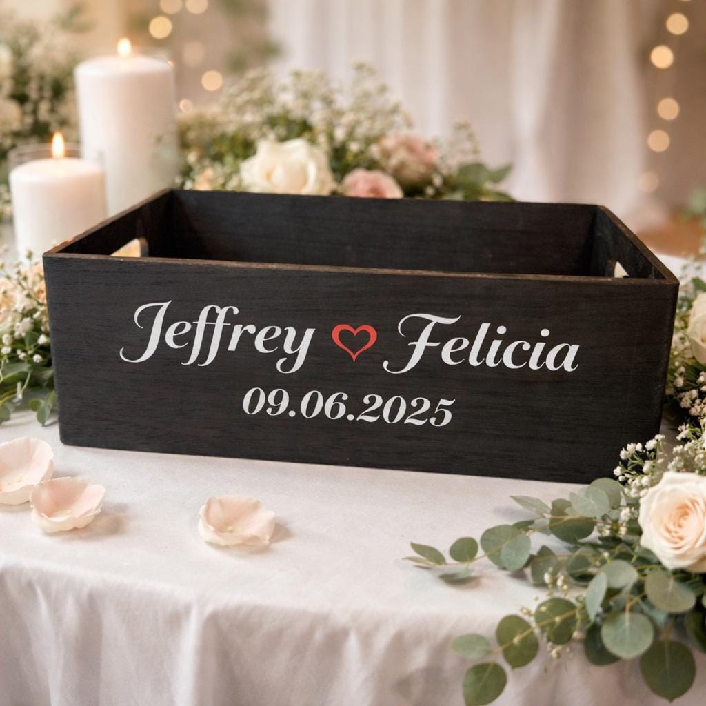 Personalized Wedding Card Box