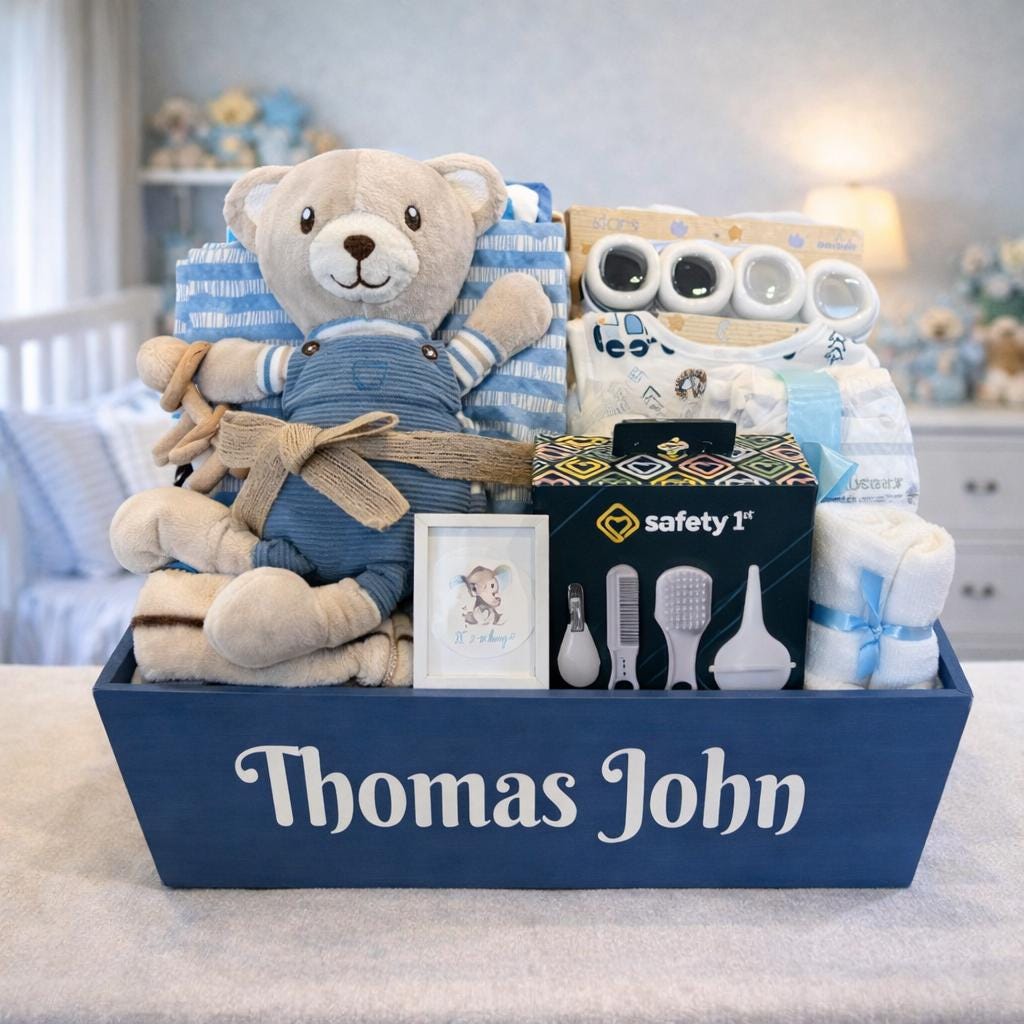 Luxury Baby Boy Gift Basket