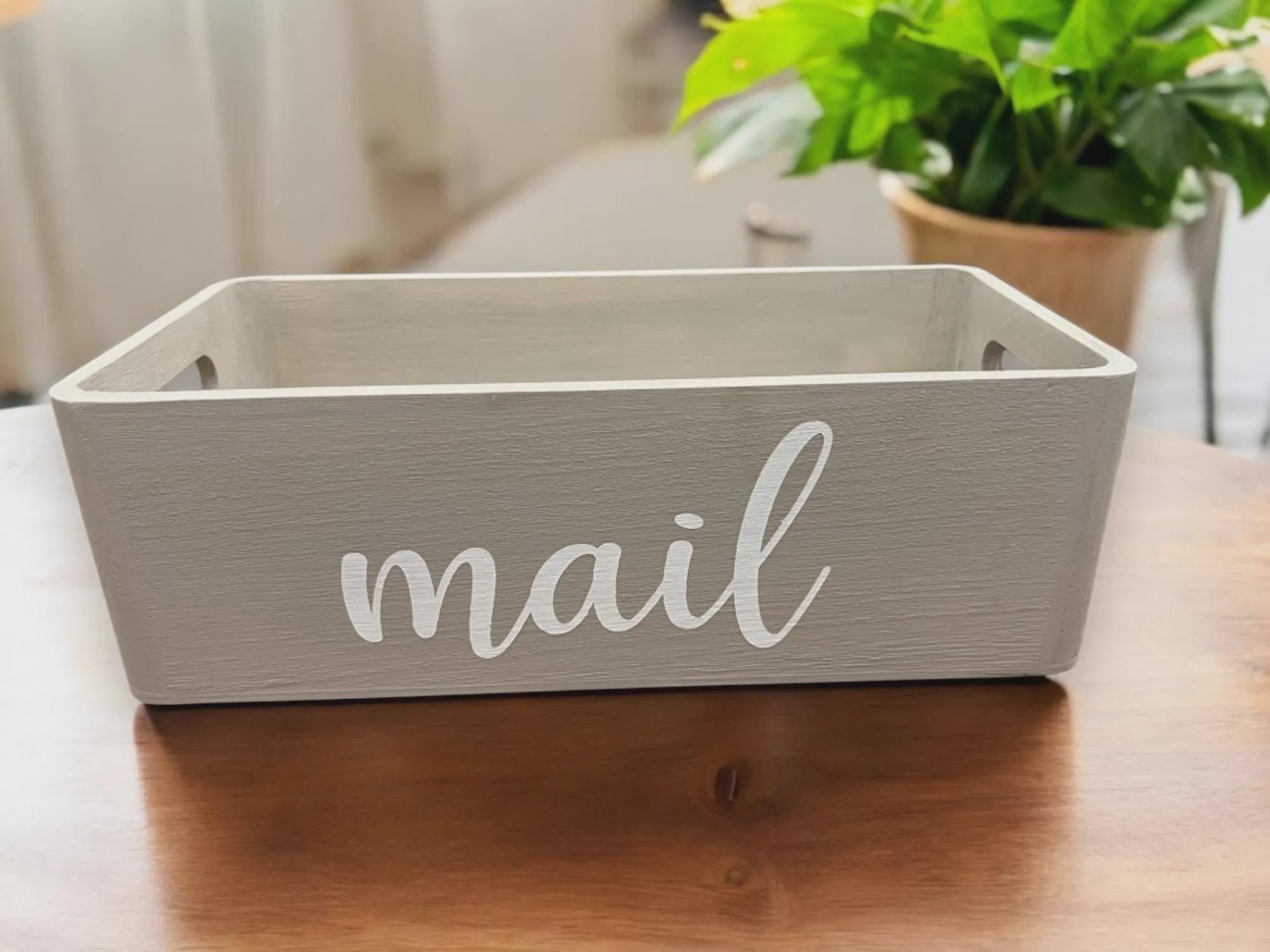 Rustic Mail Storage Box