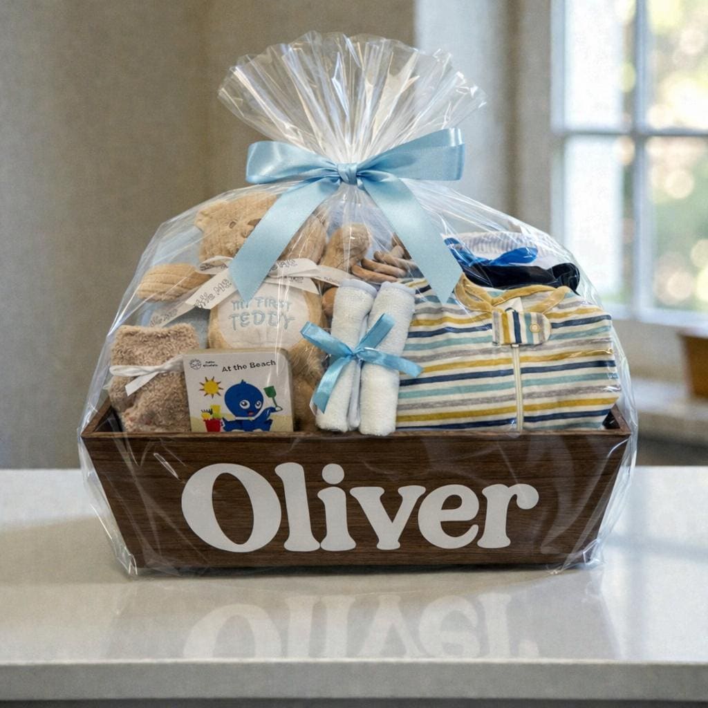 Newborn Baby Boy Gift Basket