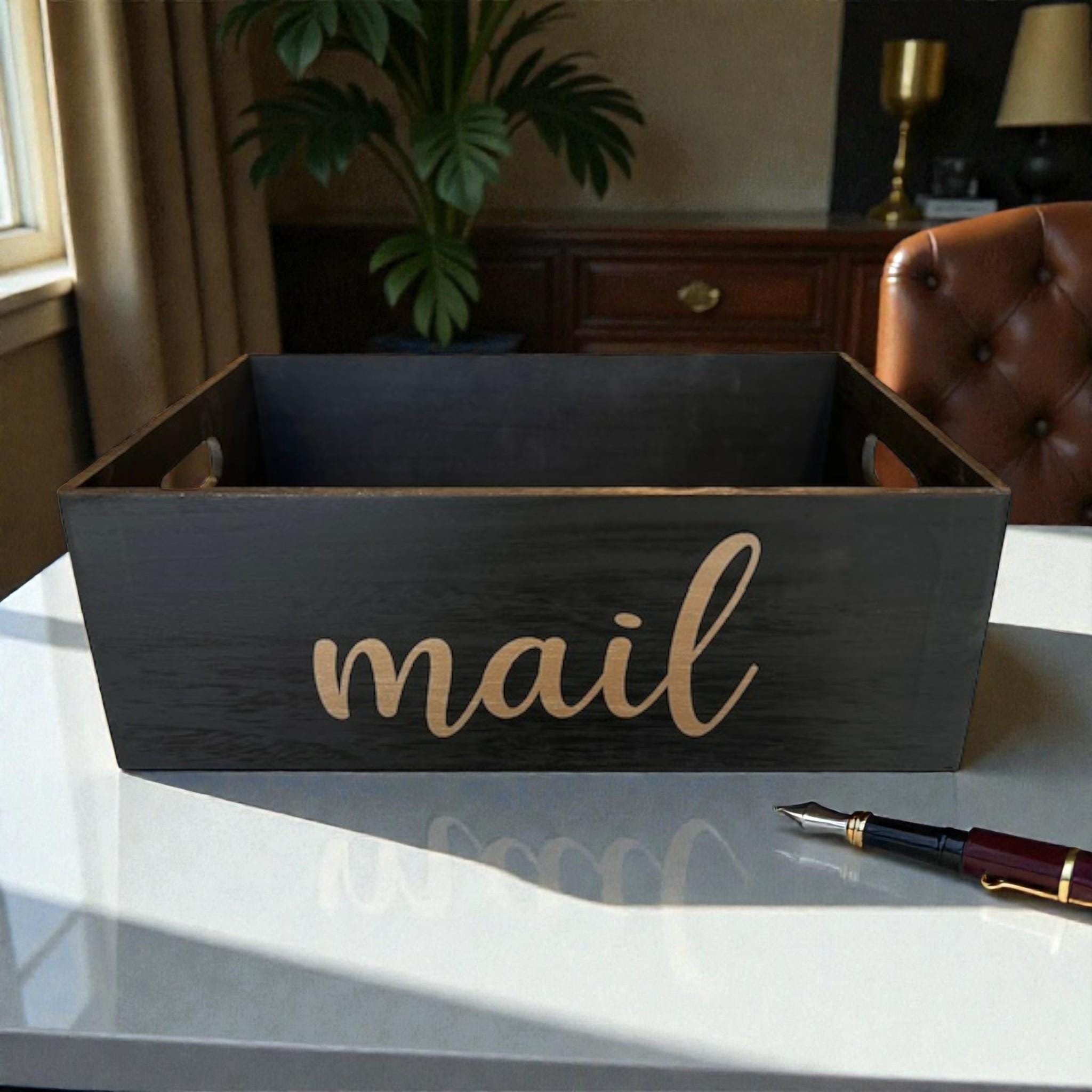 Rustic Mail Storage Box