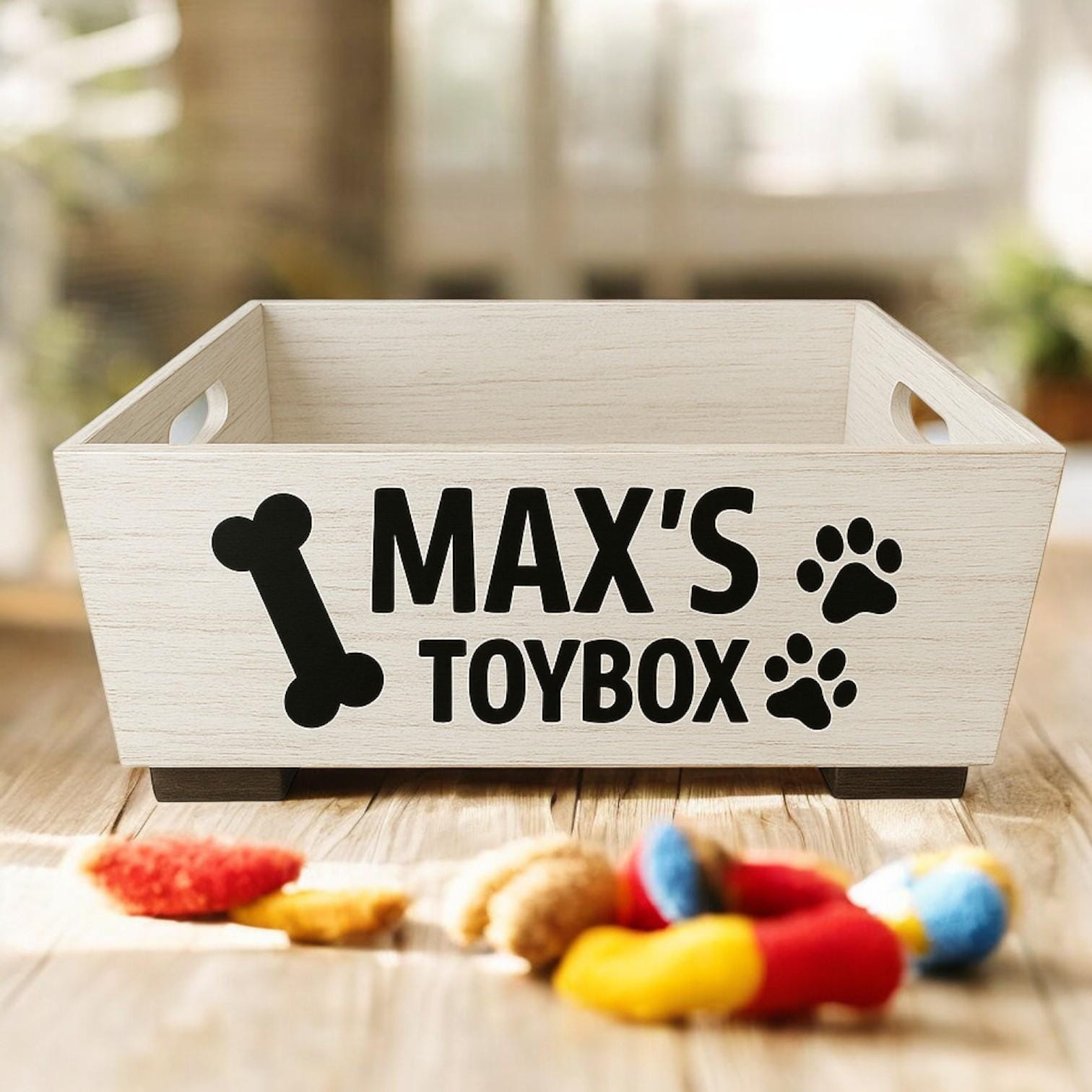 Personalized Dog Toy Bin
