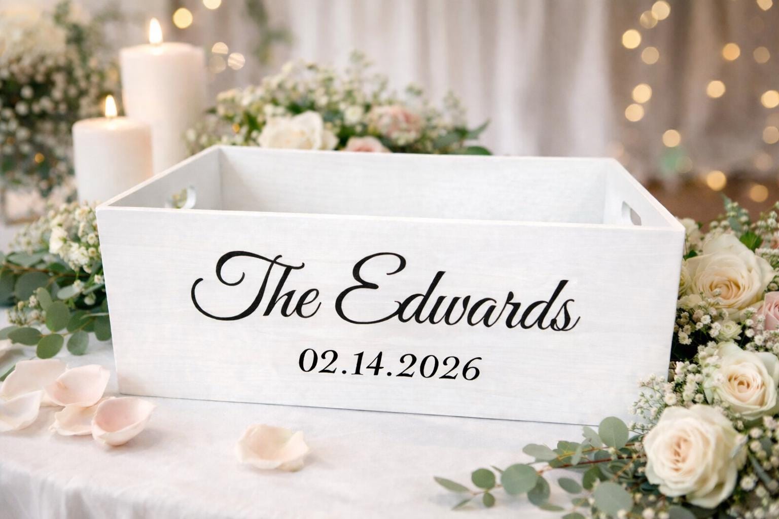 Personalized Wedding Card Box