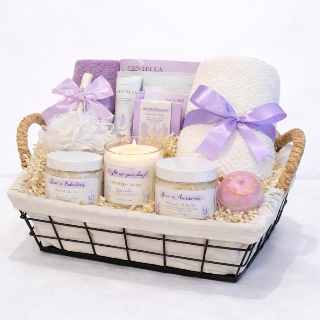 Lavender Spa Gift Basket for Women