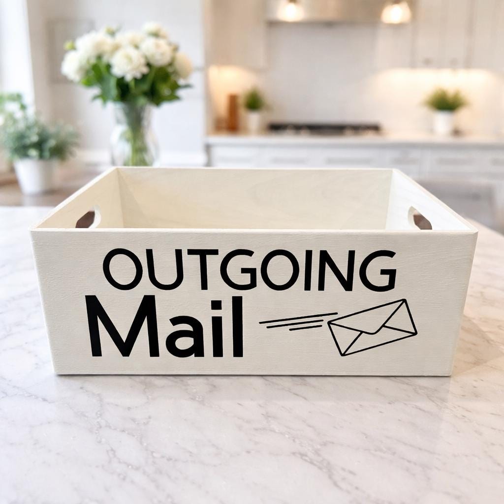Rustic Mail Storage Box