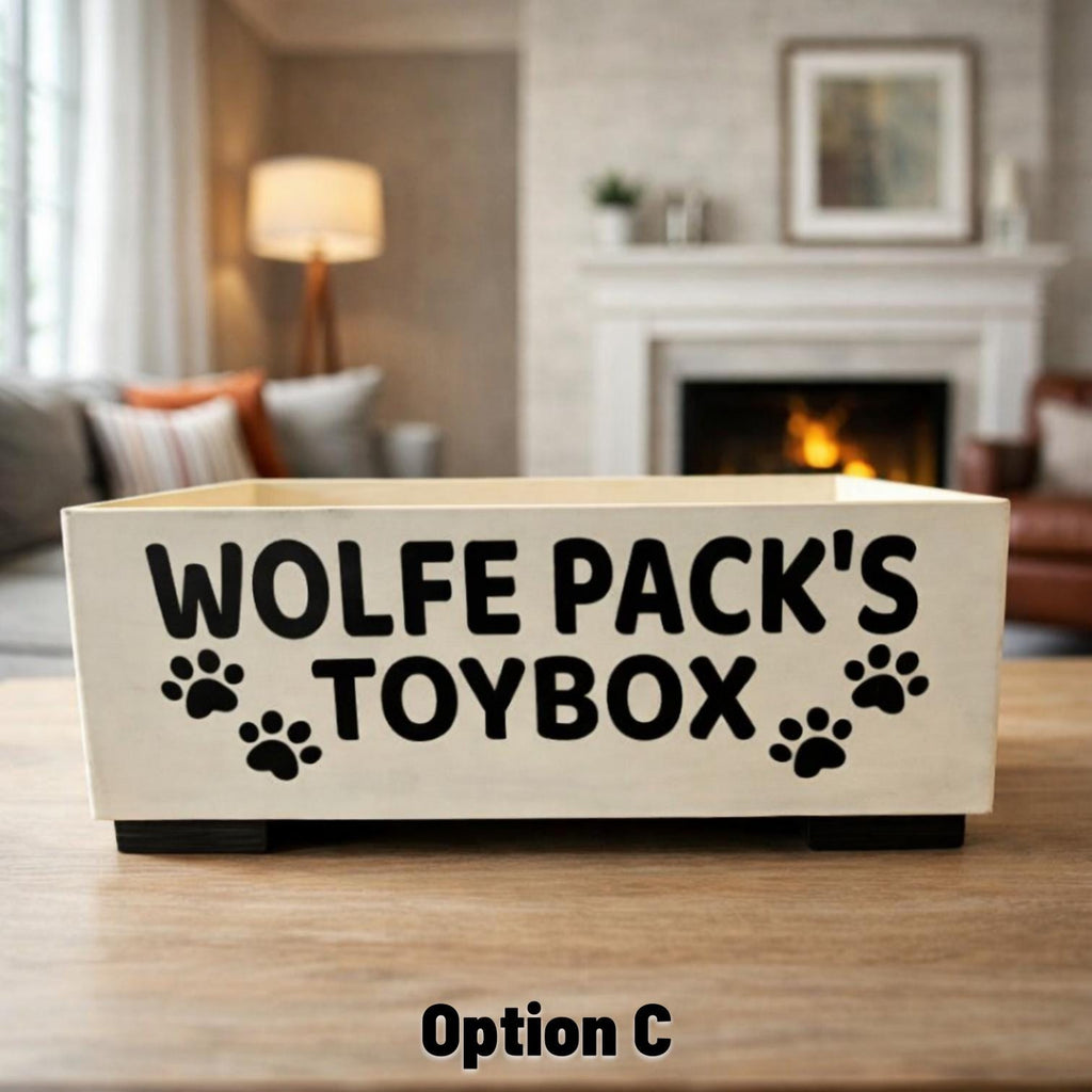 Personalized Dog Toy Bin
