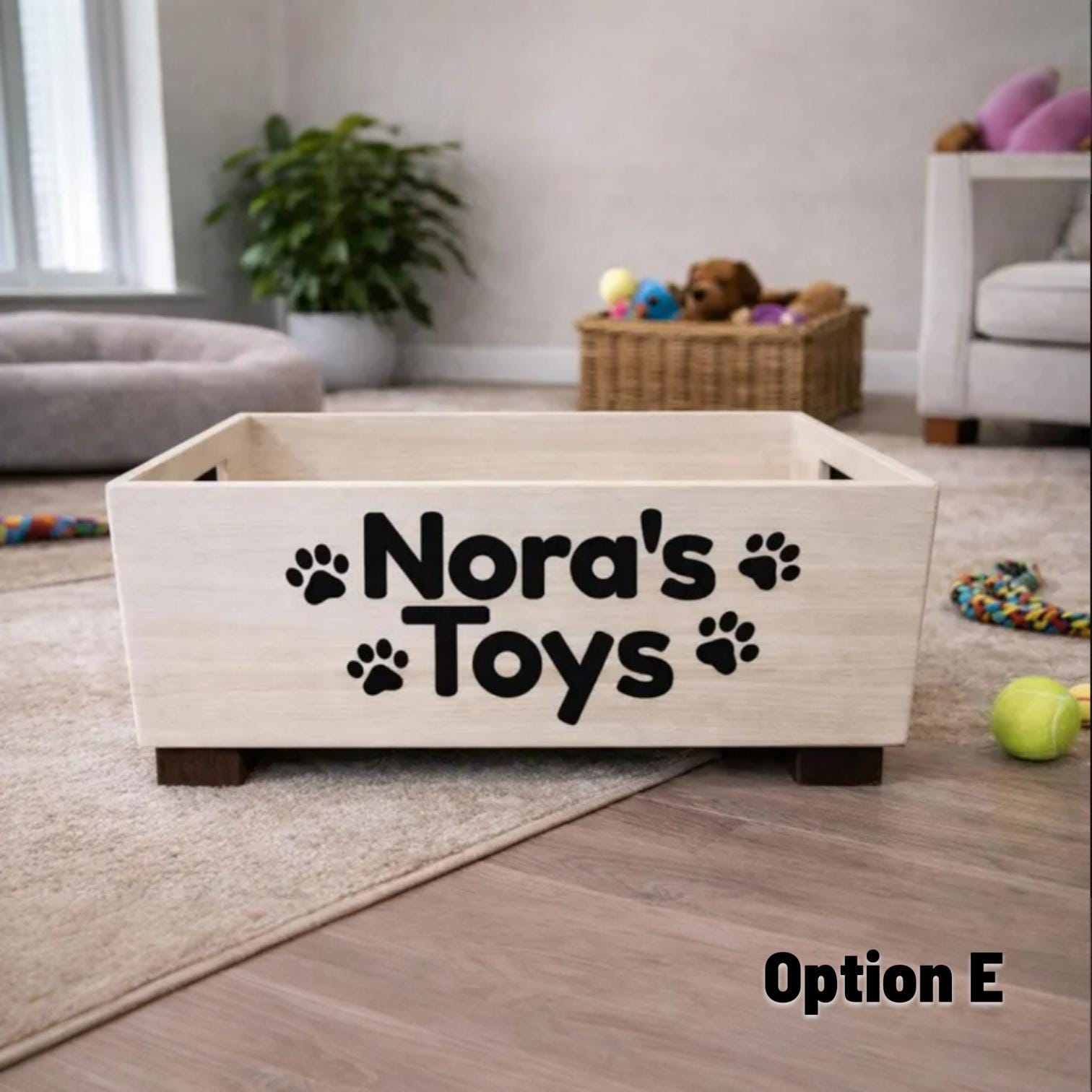 Personalized Dog Toy Bin