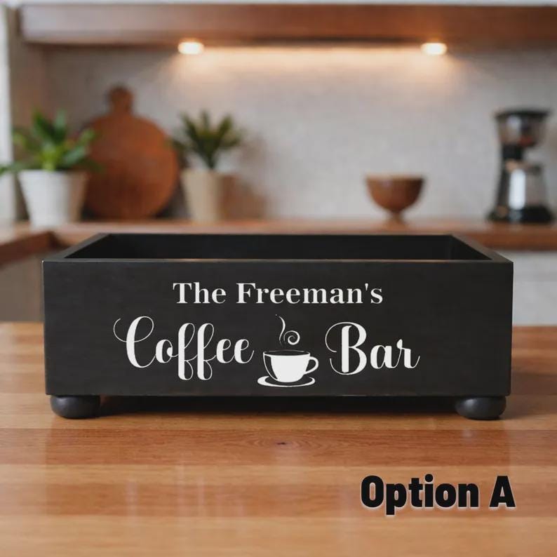 Personalized Coffee Bar Box