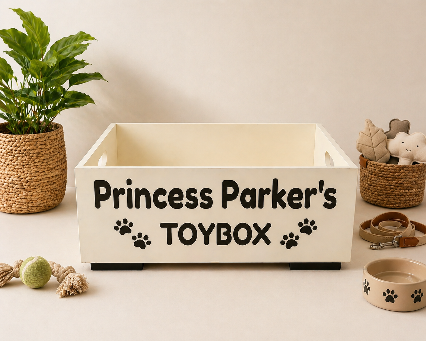 Personalized Dog Toy Bin