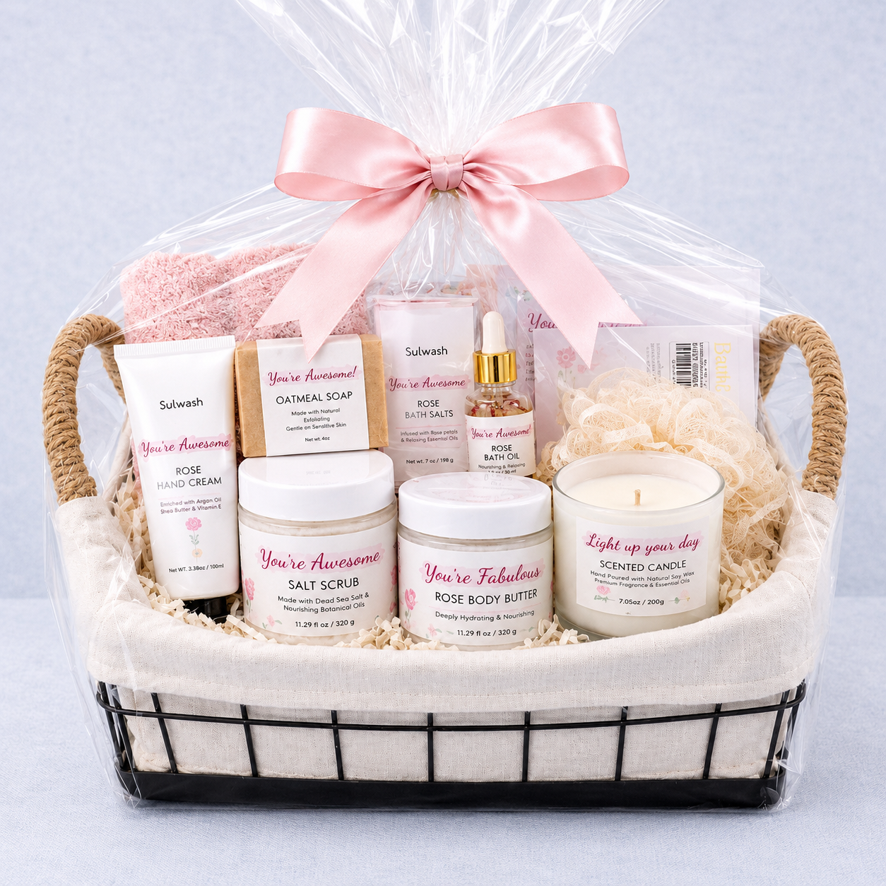 Rose Spa Gift Basket