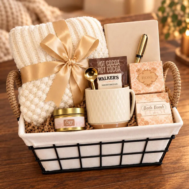 Hygge Self-Care Gift Basket for Her | Birthday, Get Well & Thinking of You