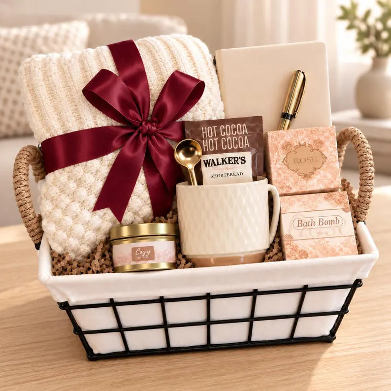 Hygge Self-Care Gift Basket for Her | Birthday, Get Well & Thinking of You
