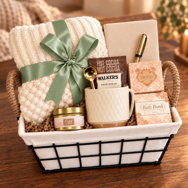 Hygge Self-Care Gift Basket for Her | Birthday, Get Well & Thinking of You