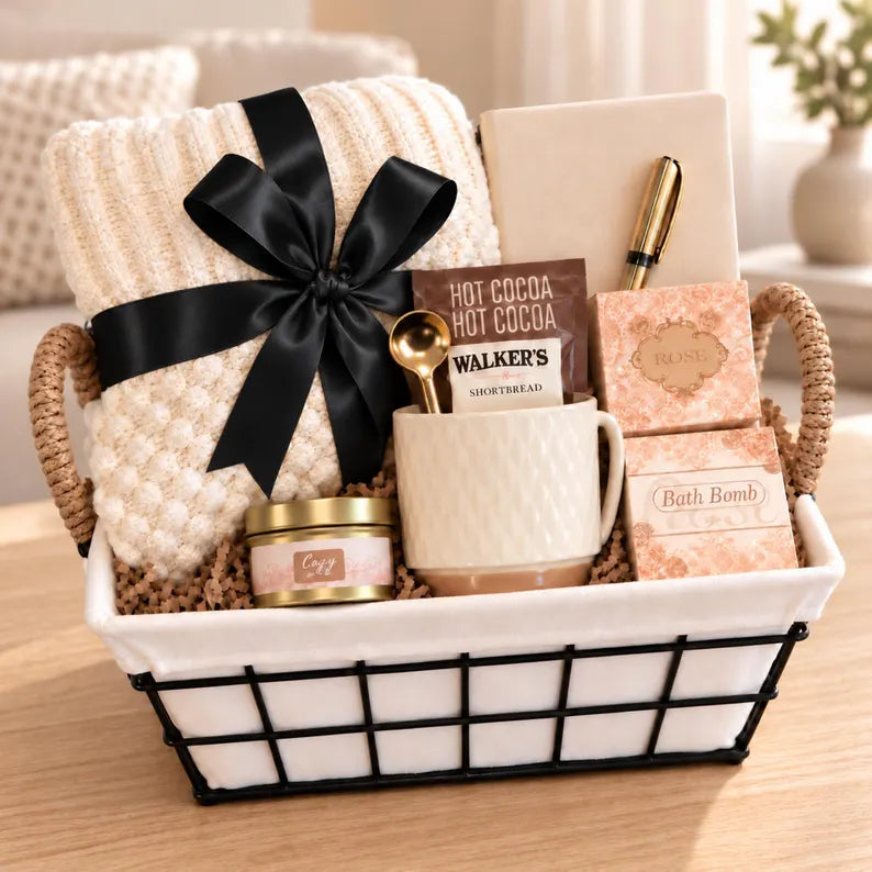 Hygge Self-Care Gift Basket for Her | Birthday, Get Well & Thinking of You