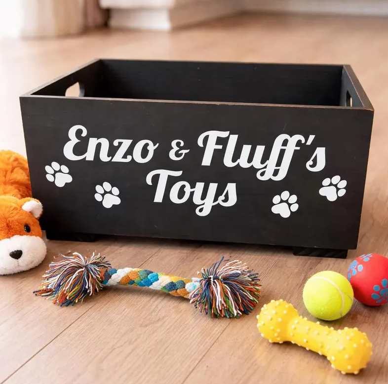 Personalized Dog Toy Bin