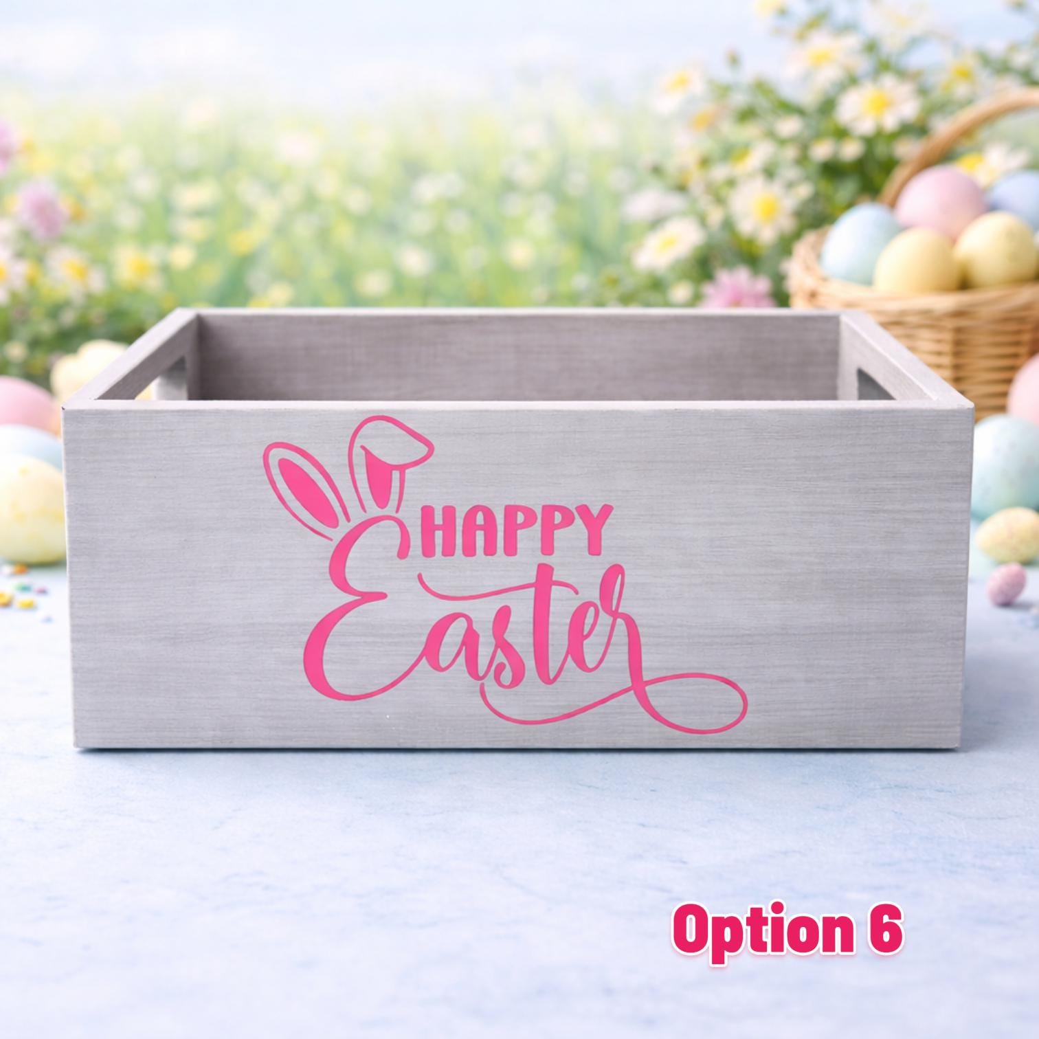 Easter Basket Wooden Box