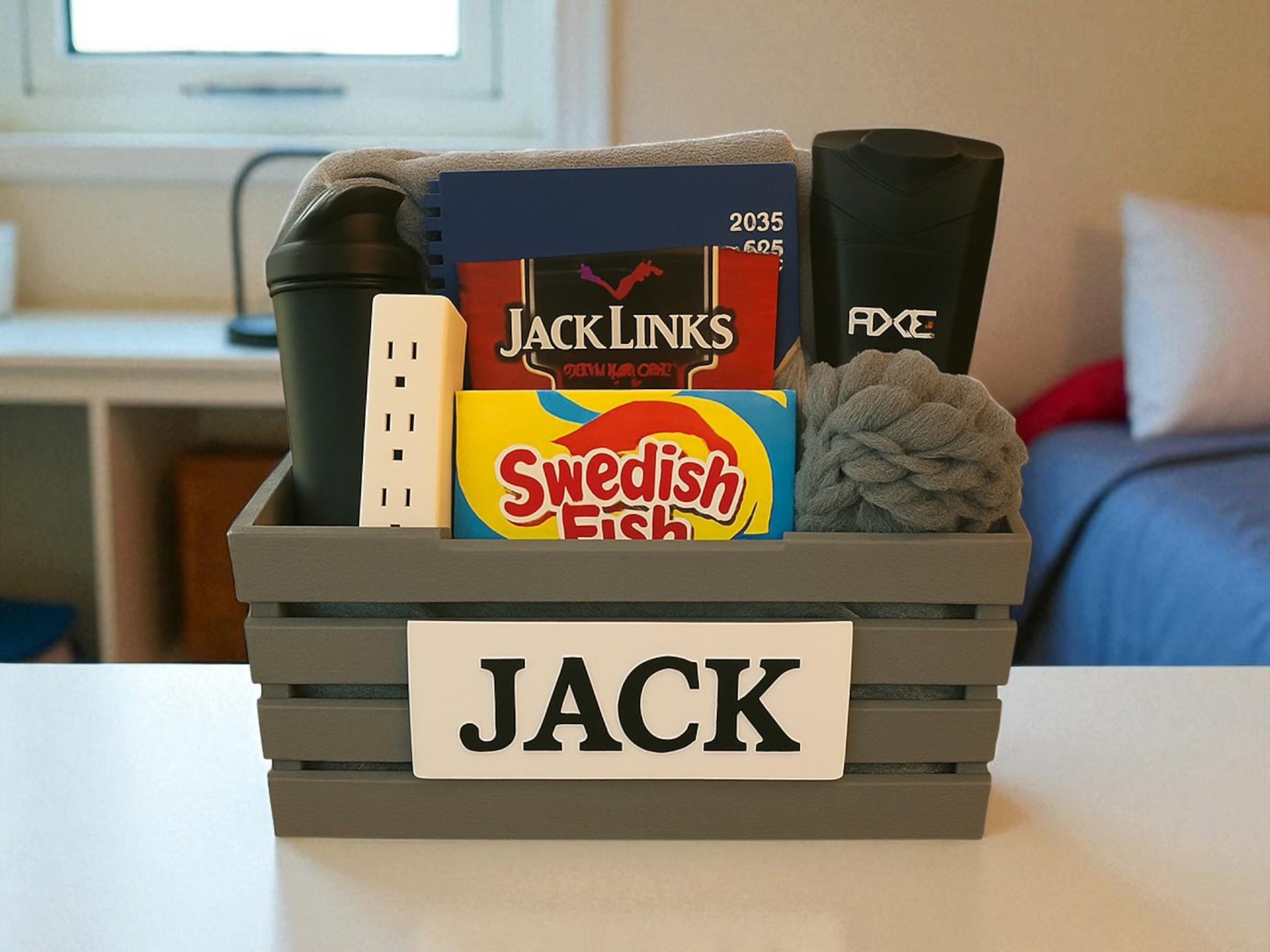 Personalized Dorm Room Gift Crate