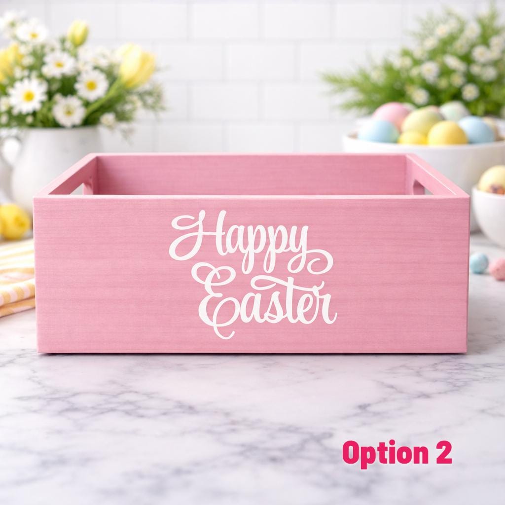 Easter Basket Wooden Box