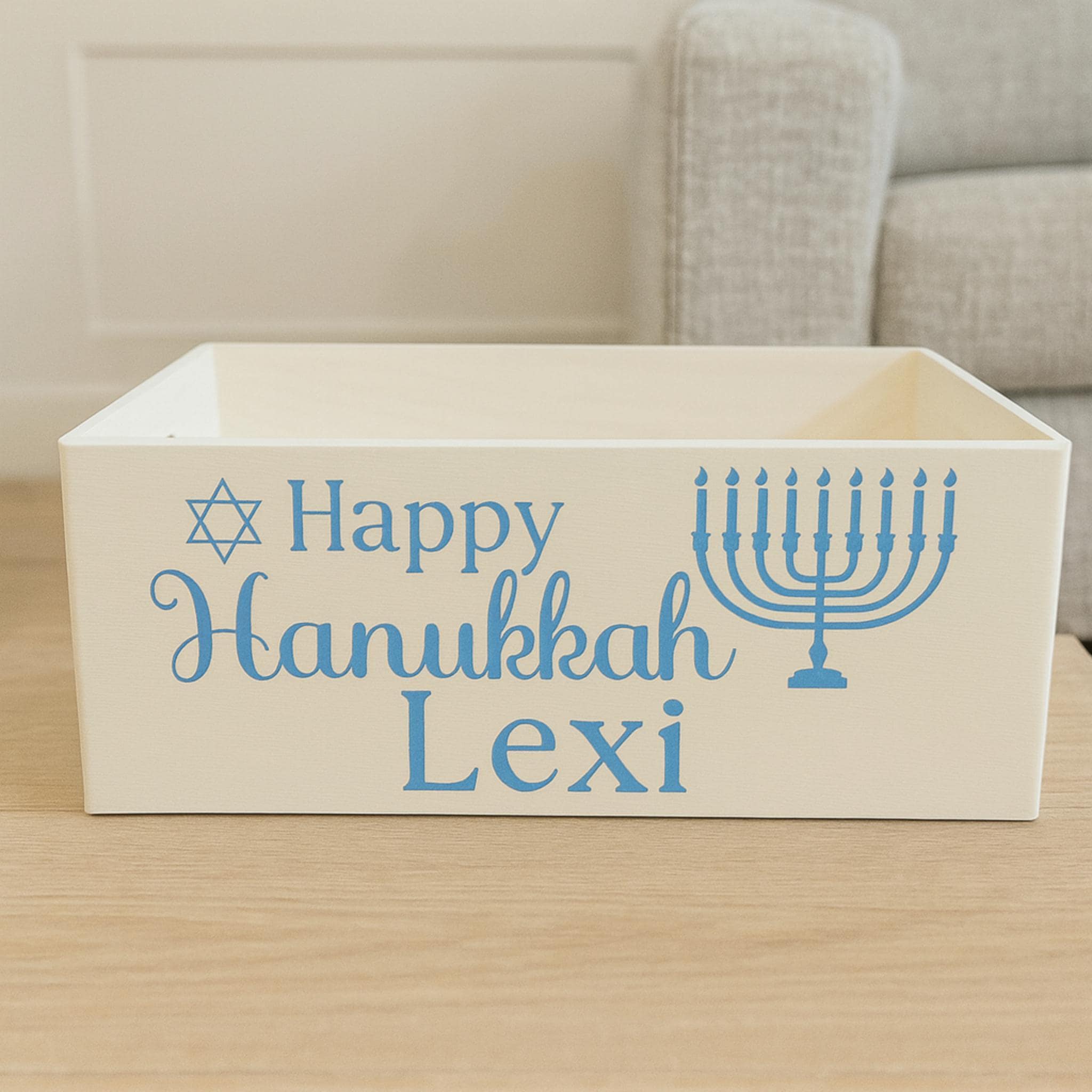 Happy Hanukkah Wooden Box