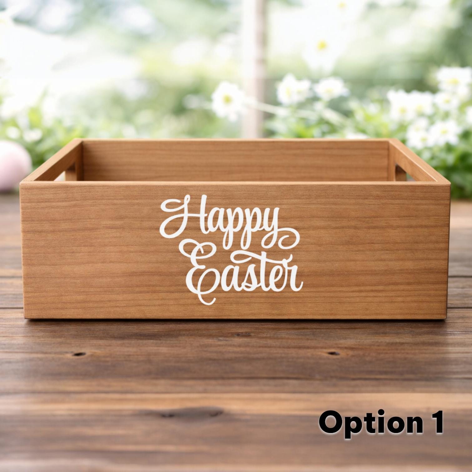 Easter Basket Wooden Box