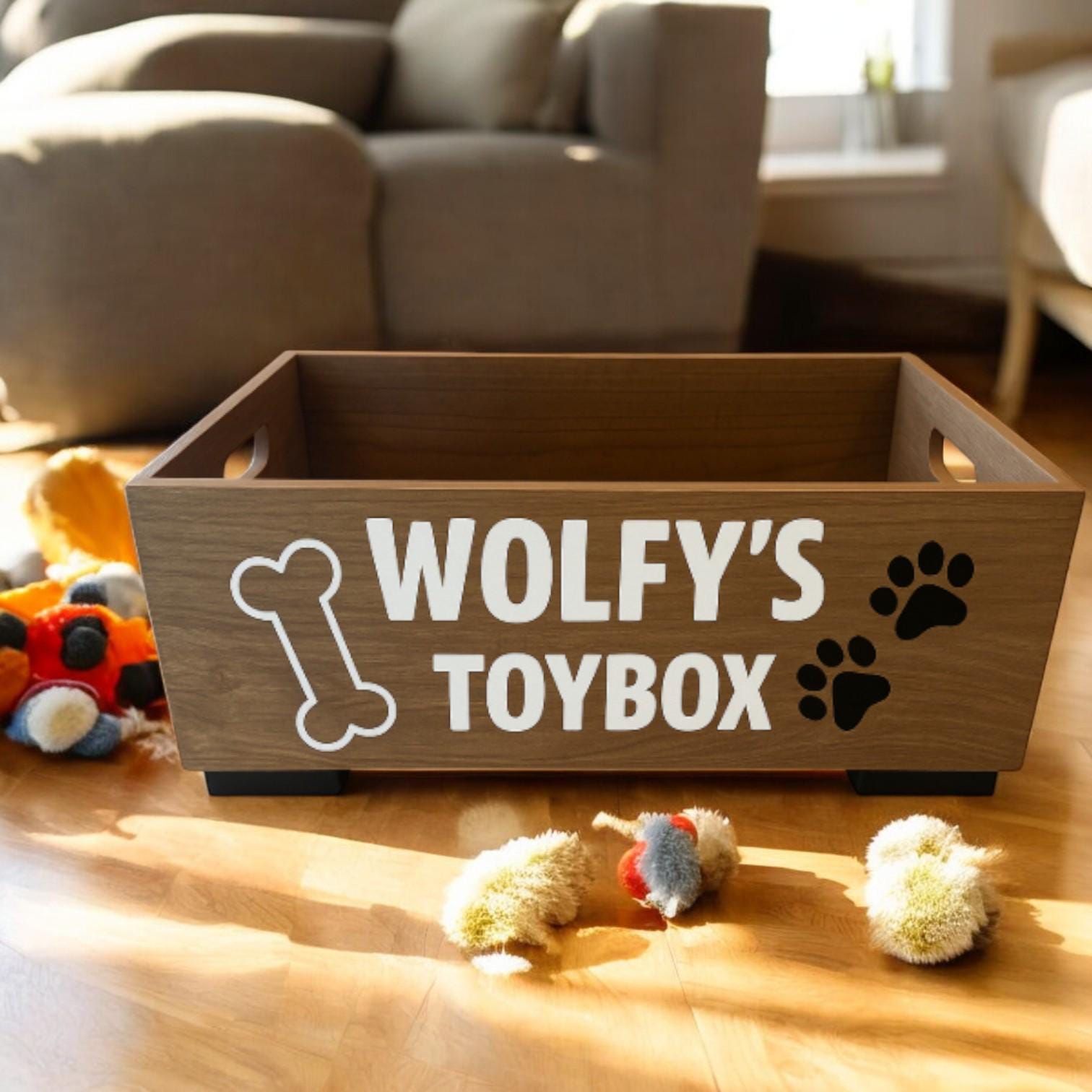 Personalized Dog Toy Bin