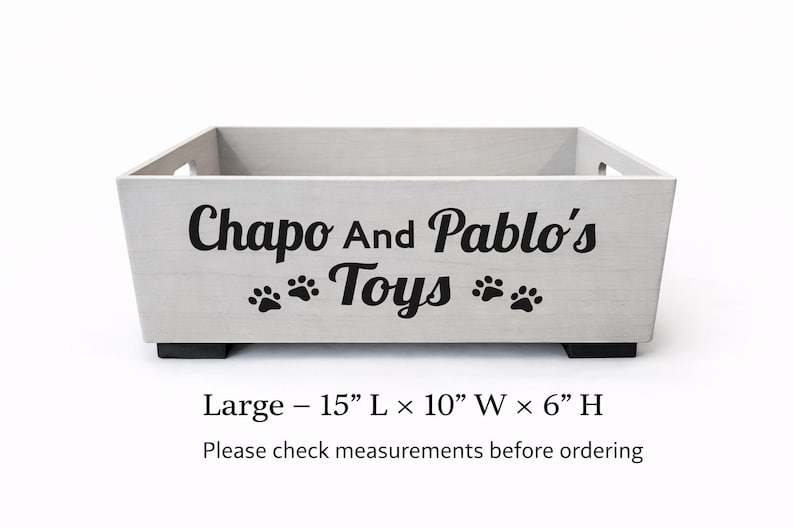 Personalized Wooden Cat Toy Box