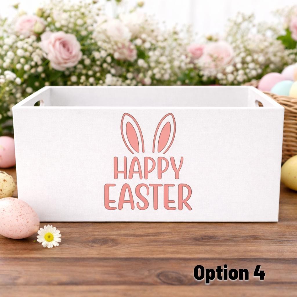 Easter Basket Wooden Box