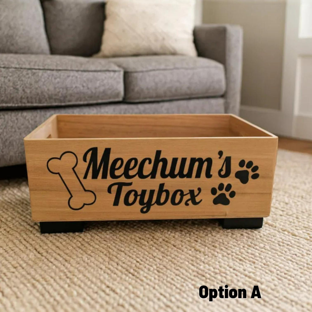 Personalized Dog Toy Bin