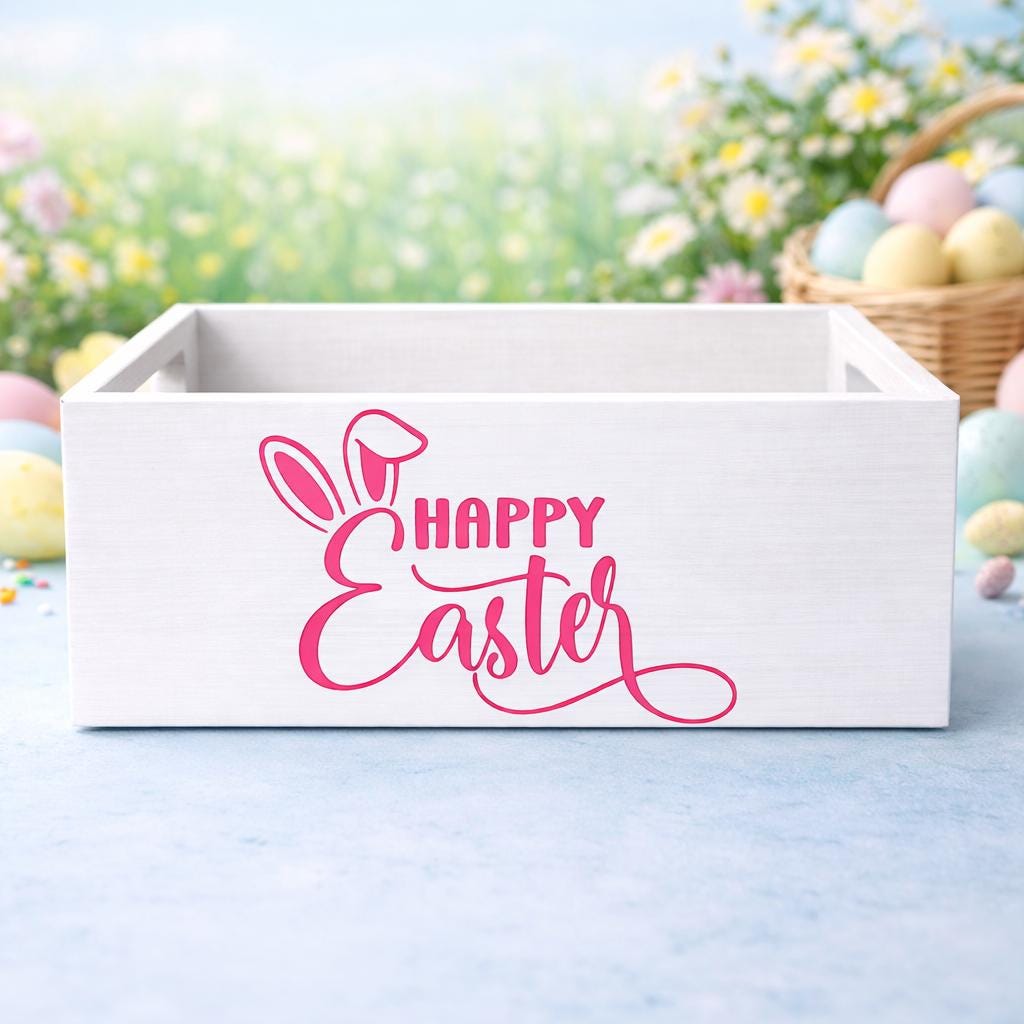 Easter Basket Wooden Box