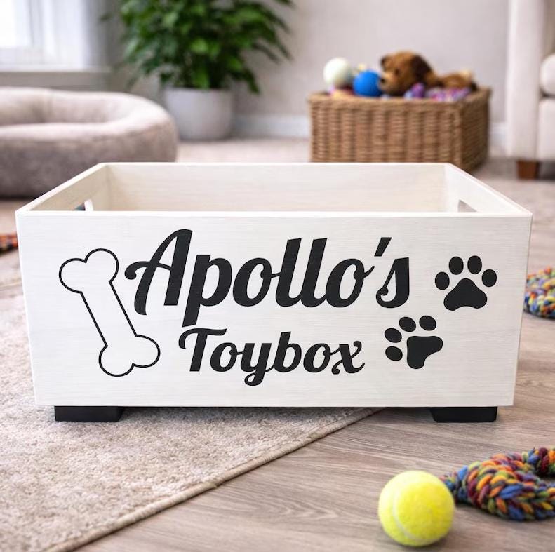 Personalized Dog Toy Bin