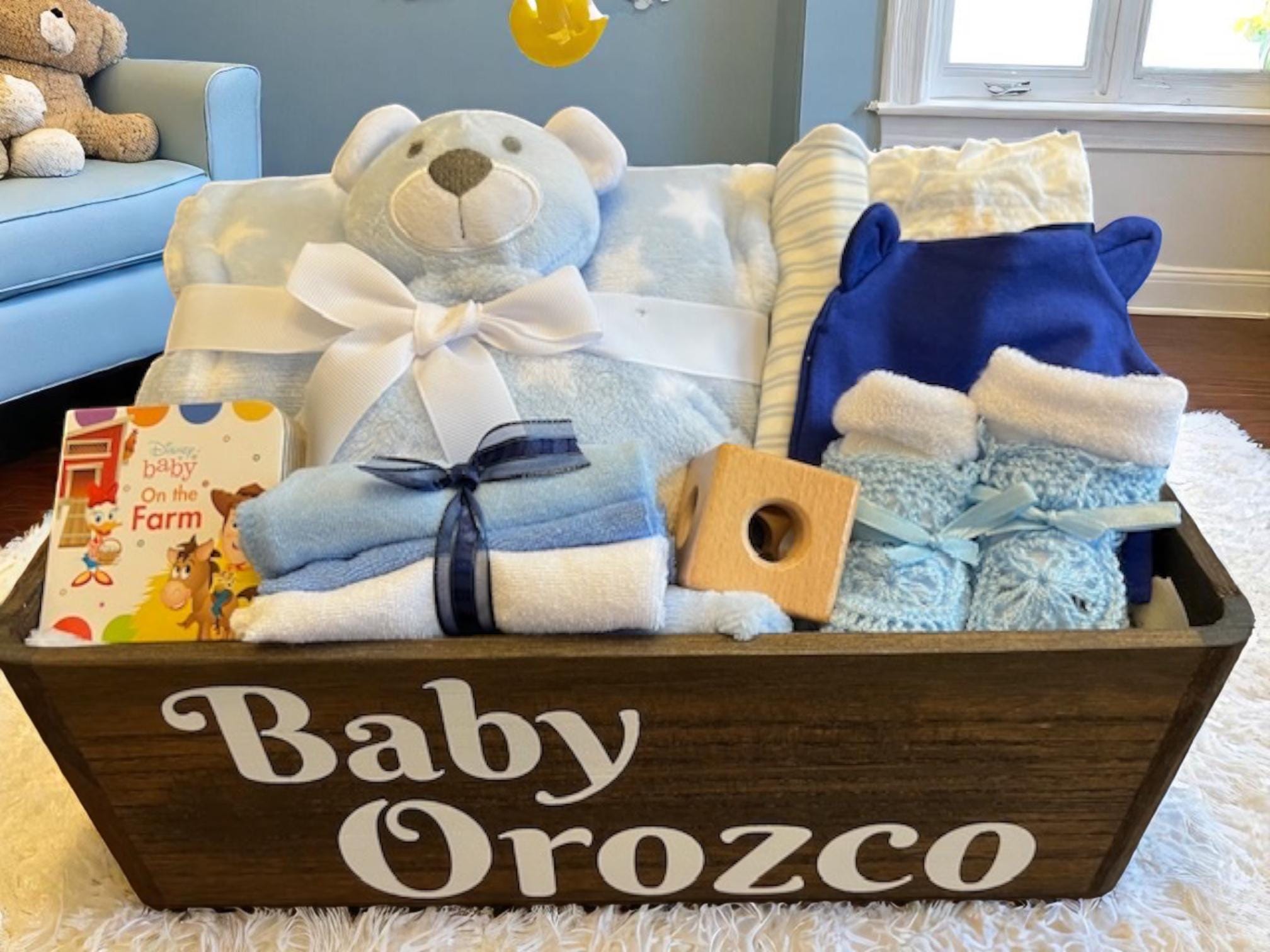 Newborn Baby Boy Gift Basket