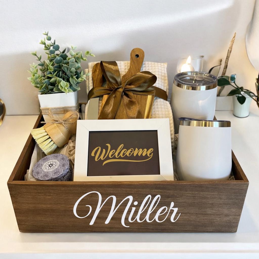 Personalized Monogram Housewarming Gift Box