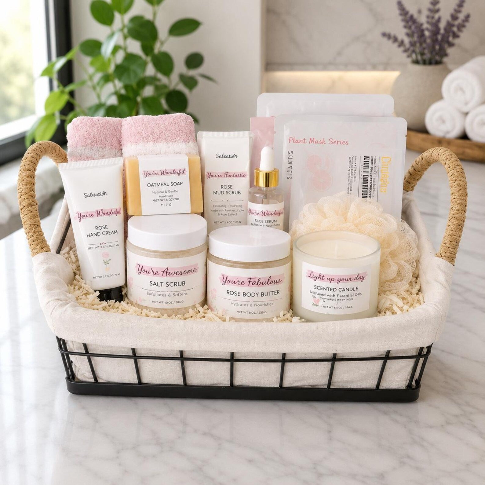Rose Spa Gift Basket