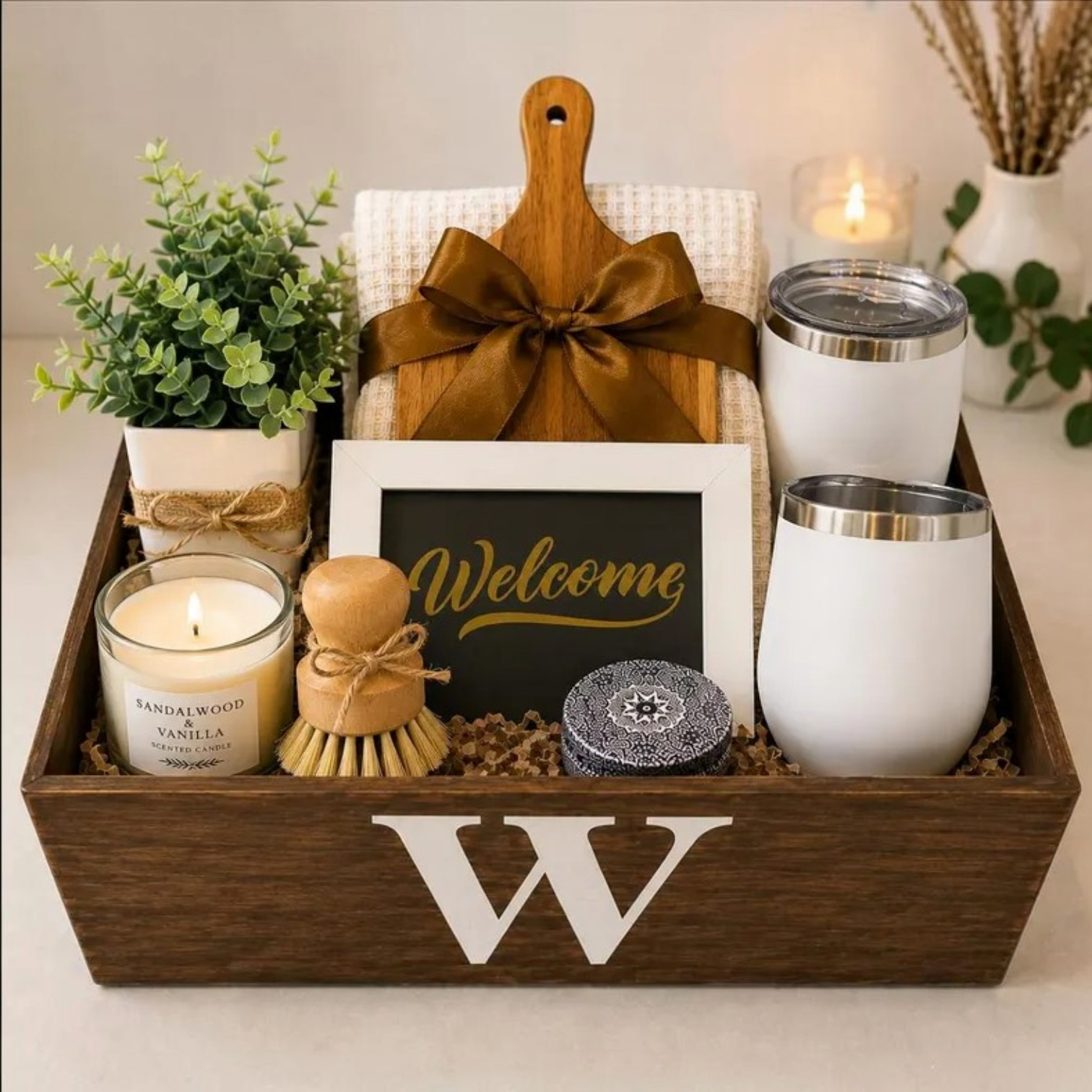 Personalized Monogram Housewarming Gift Box